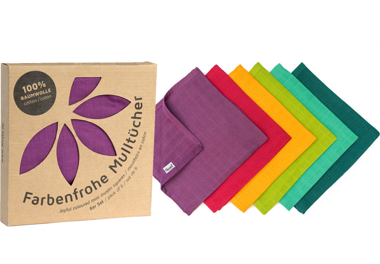 Mini Mulltücher Regenbogen 40 cm - Ronja + Rasmus