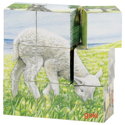 Würfelpuzzle - Bauernhoftiere