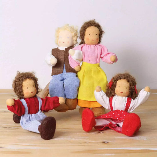 Familie Erle Biegepuppen für das Puppenhaus